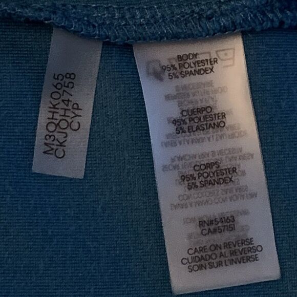 Calvin Klein Velour Pants Set Womens Medium Teal Blue Stretch Comfort Lounge - Picture 6 of 12